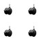 Service Caster 2'' Black Floor Safe Twin Wheel Casters with Brakes 5/16 Thread Stem , 4PK SCC-TS02S50-TPR-BLK-B-5161810-4 - alternate 1
